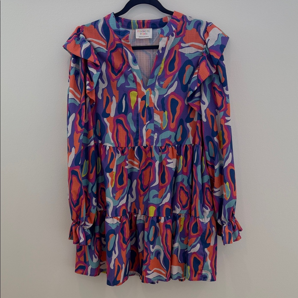 Fantastic Fawn Colorful Abstract Mini Dress